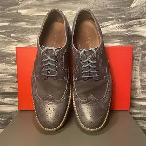 Men’s Navy Blue Leather Donald J Pliner Oxfords Shoes Donald Pliner Daden Leather-Trim Driver Men main image 2